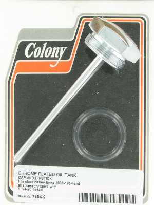 OIL TANK CAP & DIPSTICK CHROME PLATED